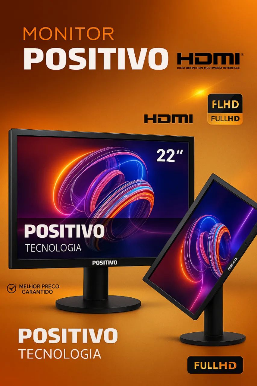 Lote Monitor 22' Polegadas HDMI - VGA Giratório - PREÇO REVENDA  - Foto 4