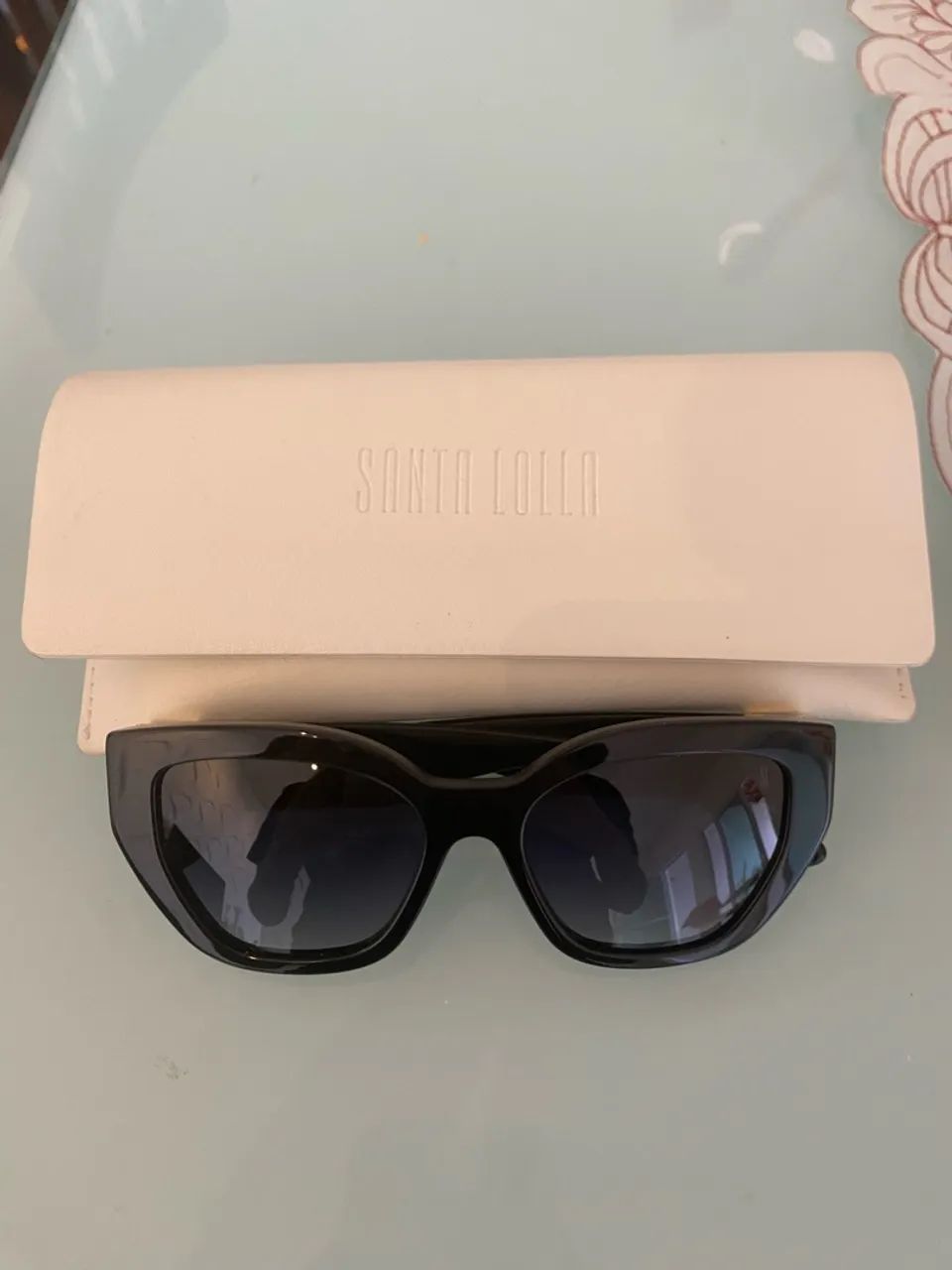 Óculos de Sol Gatinho Acetato Preto