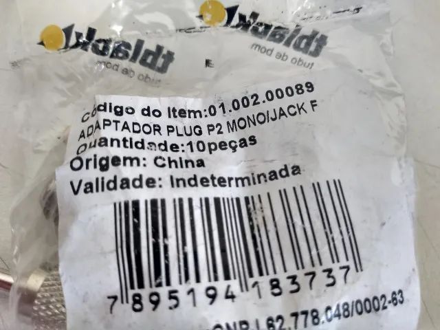 adaptador plug p2 mono /jack f  ( 2400 pçs) - Foto 4