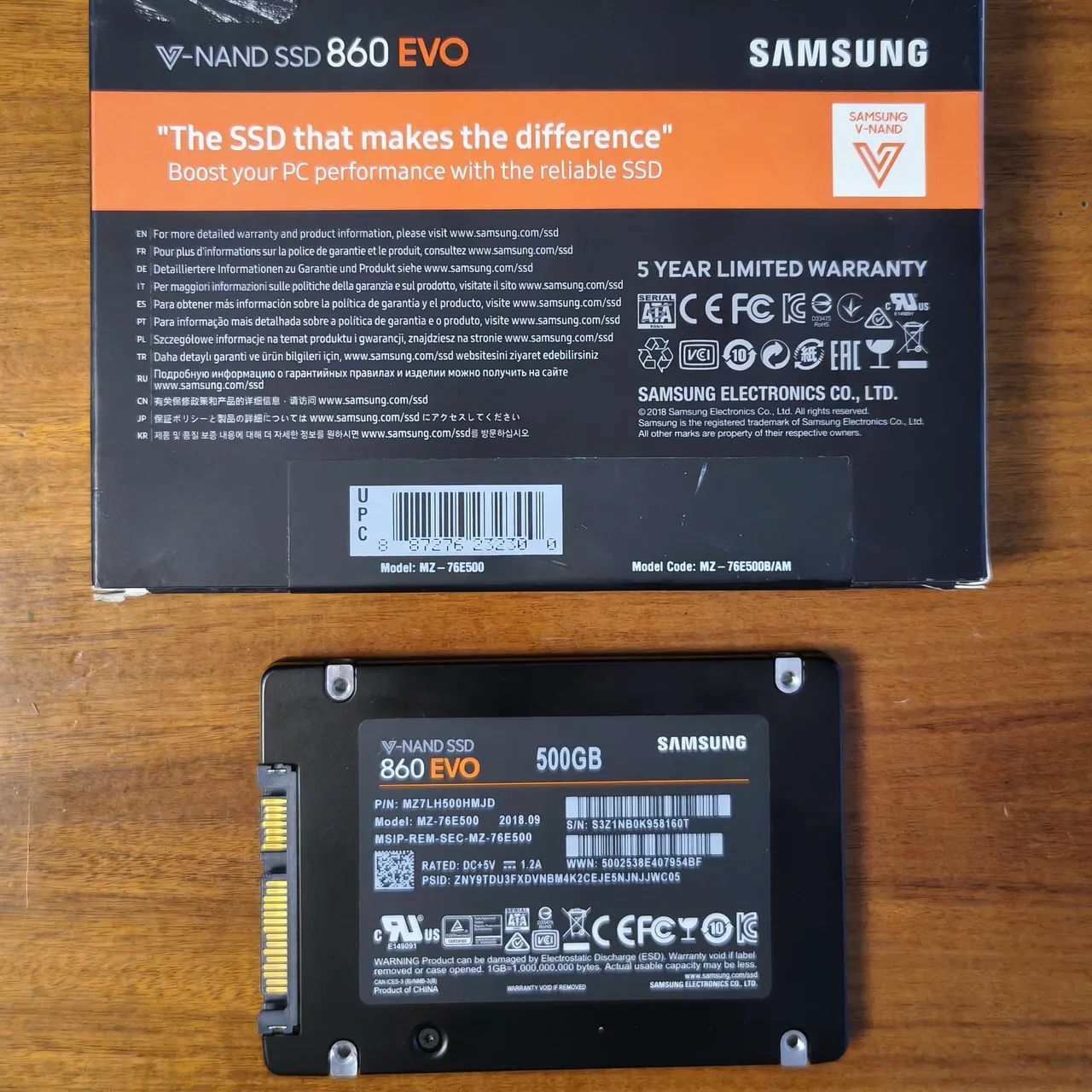 SSD Samsung 860 EVO 500GB SATA 2,5? ? com caixa - Armazenamento