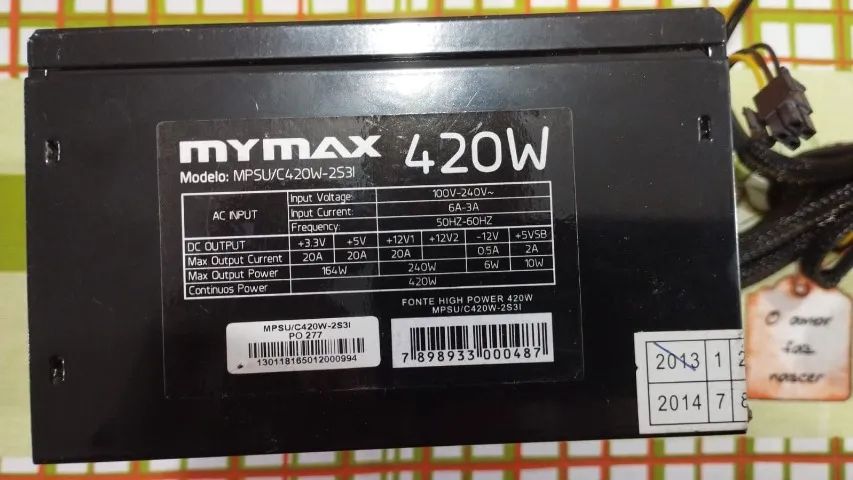 fonte atx Mymax 420w - Foto 2