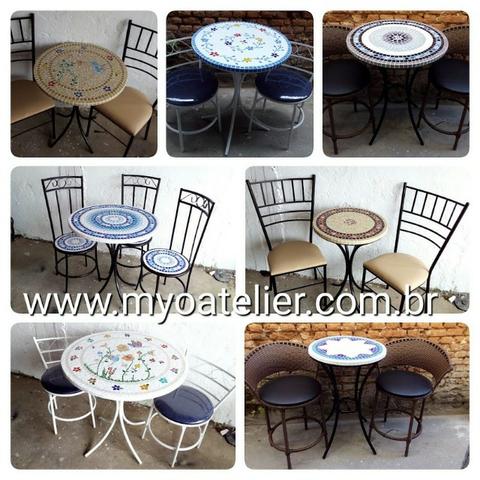 Conjunto mesa bistro mosaico sob medida - Foto 5