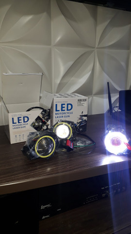 Farol de milha auxiliar para motos de led com ANGEL EYES 170 avista - Foto 3