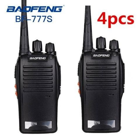 Kit 4 Radios Comunicador Walk Talk Baofeng Bf-777s + Fone