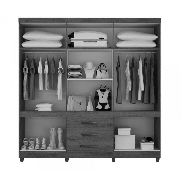 Guarda-Roupa Parma Cedro.Off Frete Grátis  - Foto 3