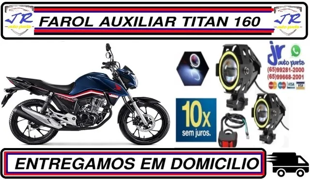 Par Farol de Milha Led Angel Eyes Titan 160 2020