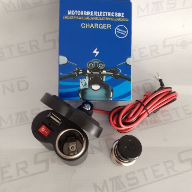 Carregador para moto  com usb, mais acendedor de cigarros. Novo. - Foto 2