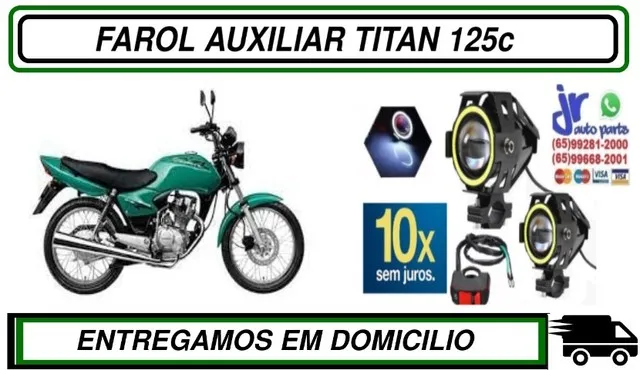 Par Farol de Milha Led Angel Eyes Titan 125c 2002