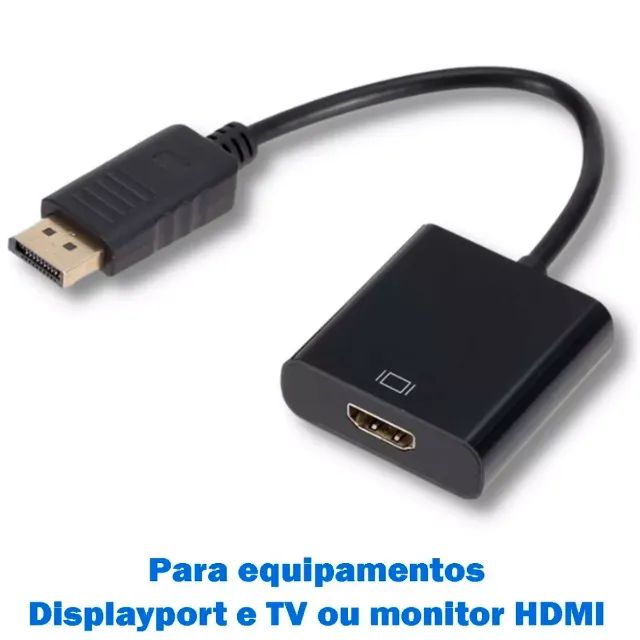 Cabo Adaptador Conversor Display Port Macho Para Hdmi Fêmea - Foto 6