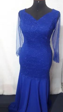 Vestido de festa azul royal