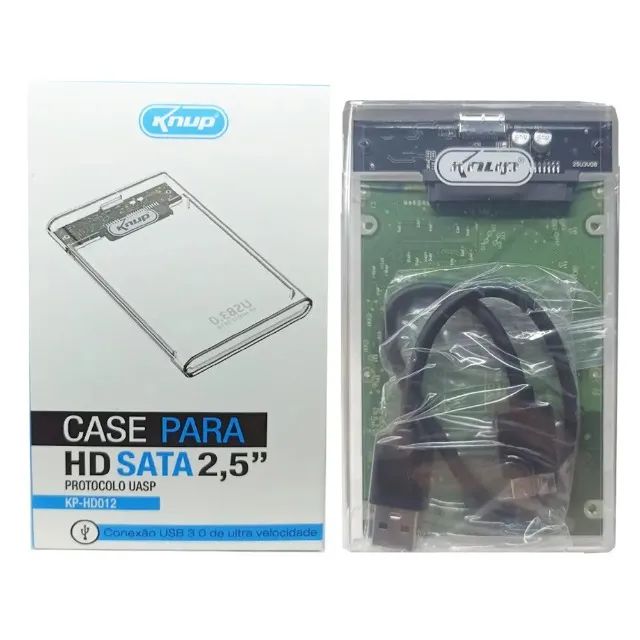 Case para Hd Sata Transparente 2.5? Knup Kp-hd012 (Frete Grátis)