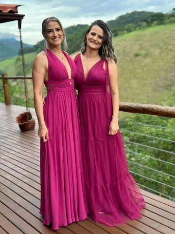 Vestido Festa Fuscia - Foto 2