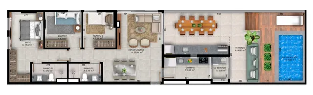 Joeasilva - Cobertura de 143,68m² de 4 Quartos e 2 vagas em Aguas Claras (Sinal: 65 Mil)