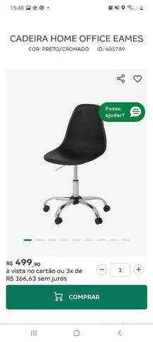 Cadeira Giratória Home Office Eames - Foto 5