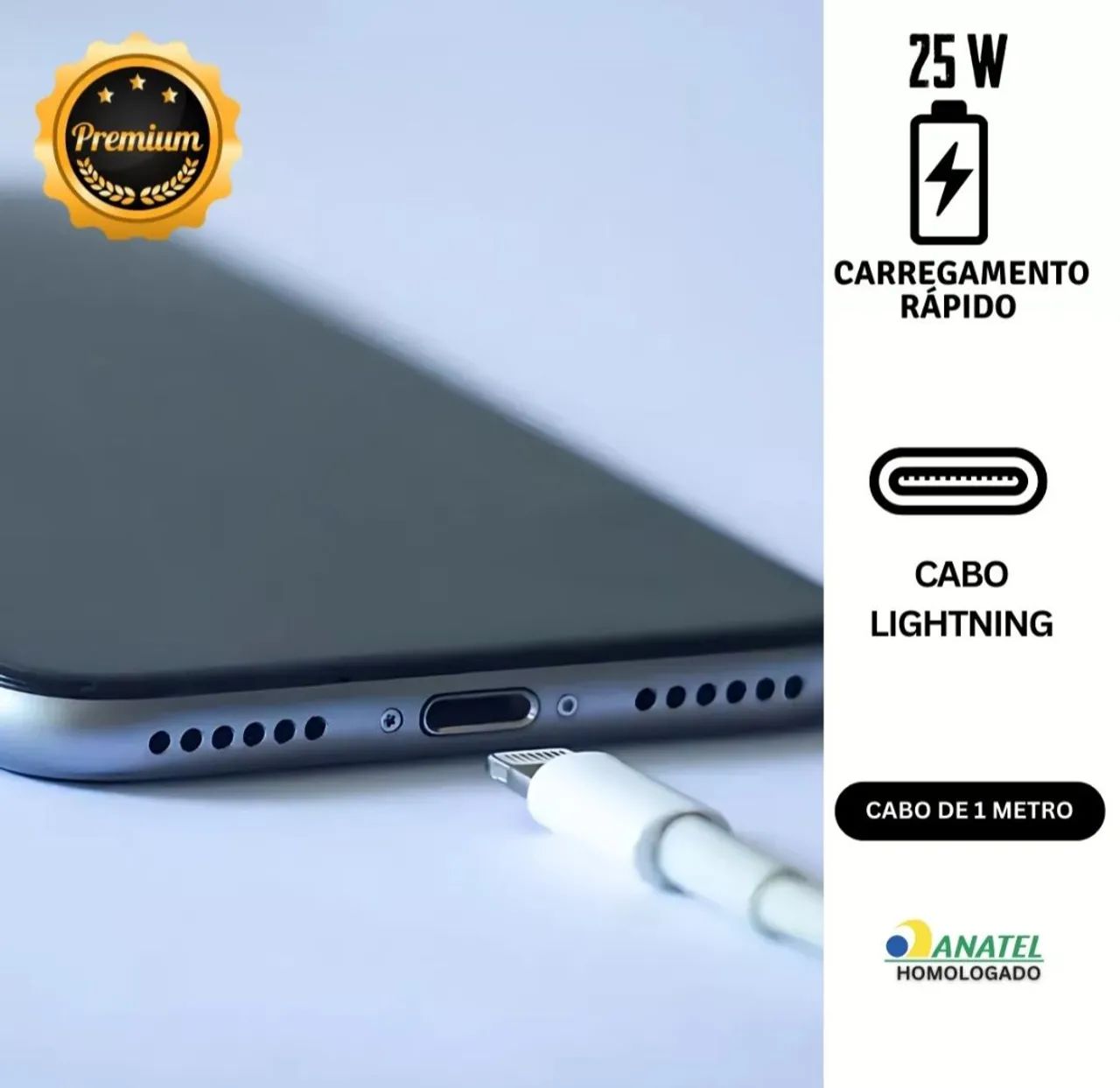 Carregador 25W USB-C para iPhone - Original - Foto 3