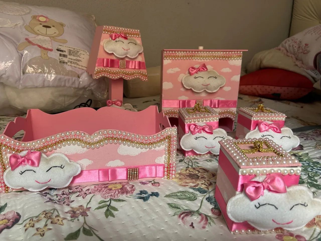 Kit Decoração Quarto Infantil Nuvem - Foto 5