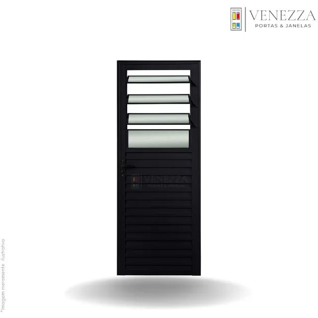 Porta de alumínio preto