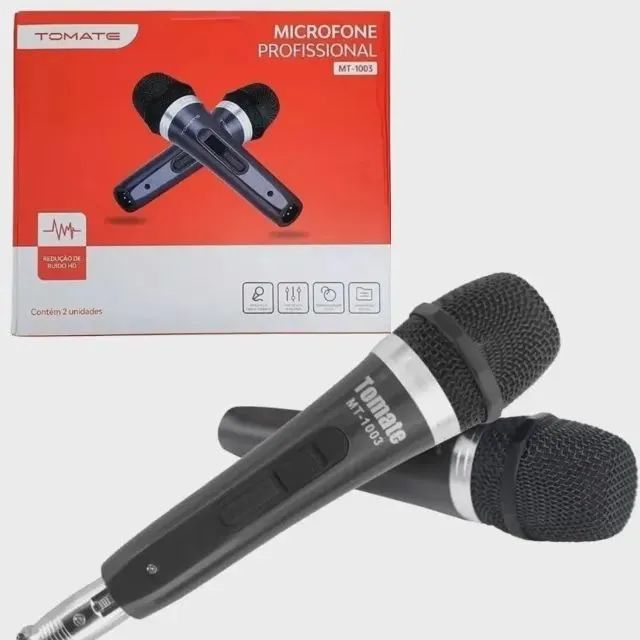 2 Microfones Com Fio Profissional Para Igrejas, Palestras