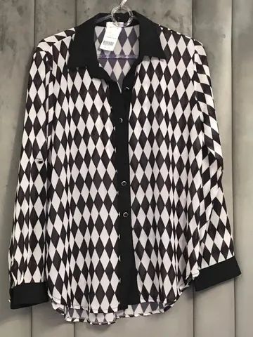 Camisa mangas longas P&B feminina NOVA