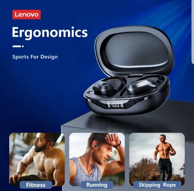 Fone de Ouvido sem Fio Bluetooth LP75 Lenovo  - Foto 2