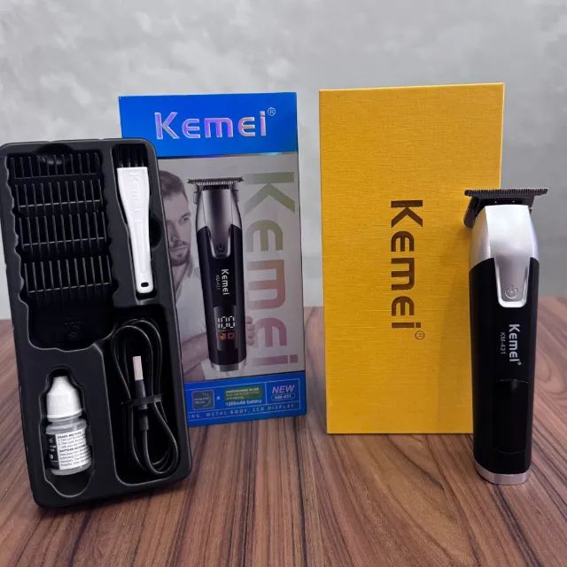 Máquina de Corte e Acabamento Kemei KM-431 Original Bivolt - Foto 2