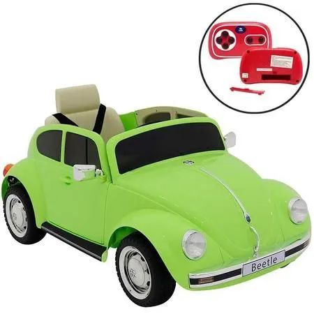 Carro Elétrico infantil Beetle 12V Verde Bel com controle.