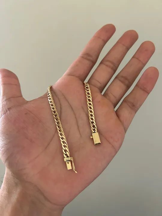 Pulseira MACIÇA em Ouro 18k - nova - 20 centímetros  - Foto 2