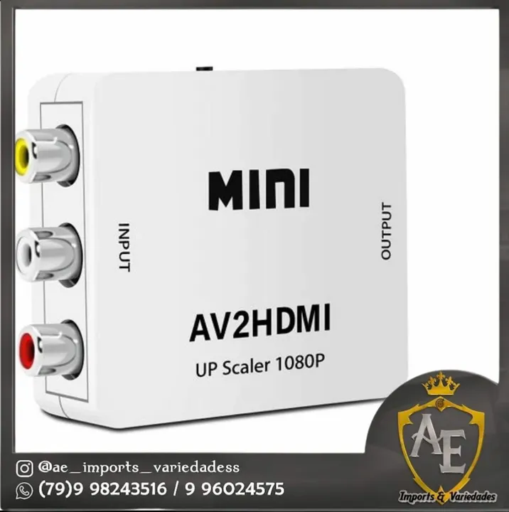Mini conversores Av/HDMI e HDMI/Av