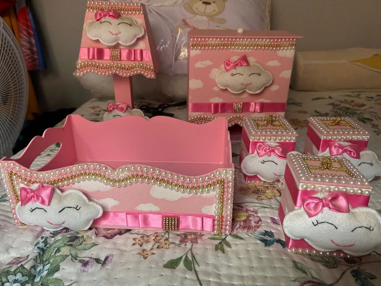 Kit Decoração Quarto Infantil Nuvem - Foto 3