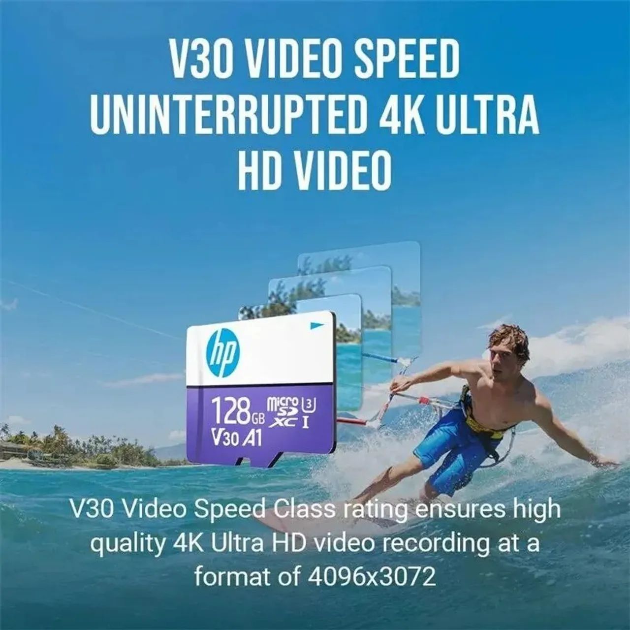 Cartão de memória 128GB HP ORIGINAL classe 10 U3 - Foto 3