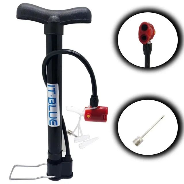 Bomba De Ar Encher Pneu Bike Bicicleta Moto Bola alta pressão - Foto 2