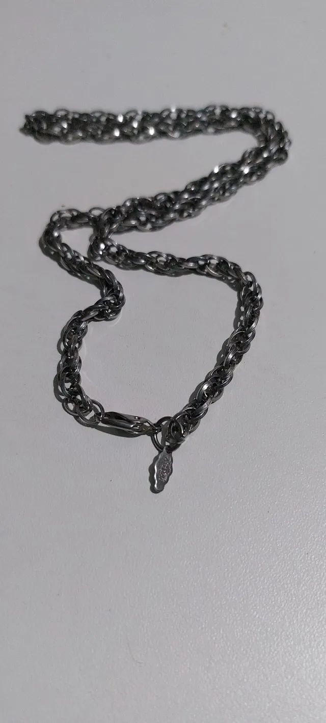 Colar masculino aço inox 50,5cm.
