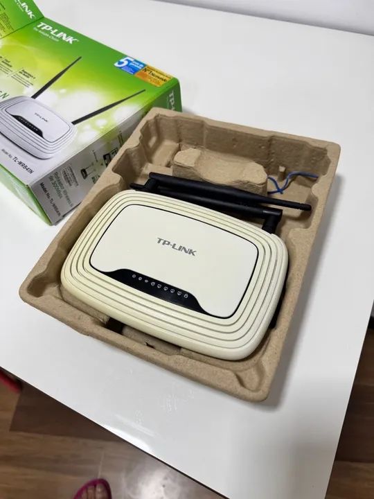 Roteador TpLink wireless N 300mbp usado perfeito na caixa - Foto 5