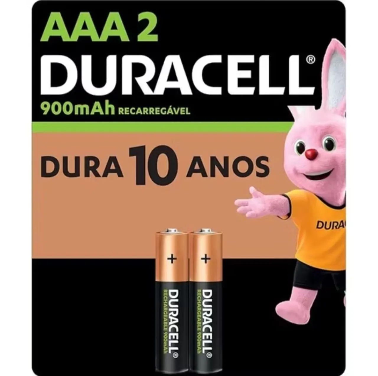 Pilha Recarregável AAA Pequena DURACELL com 2 unidades