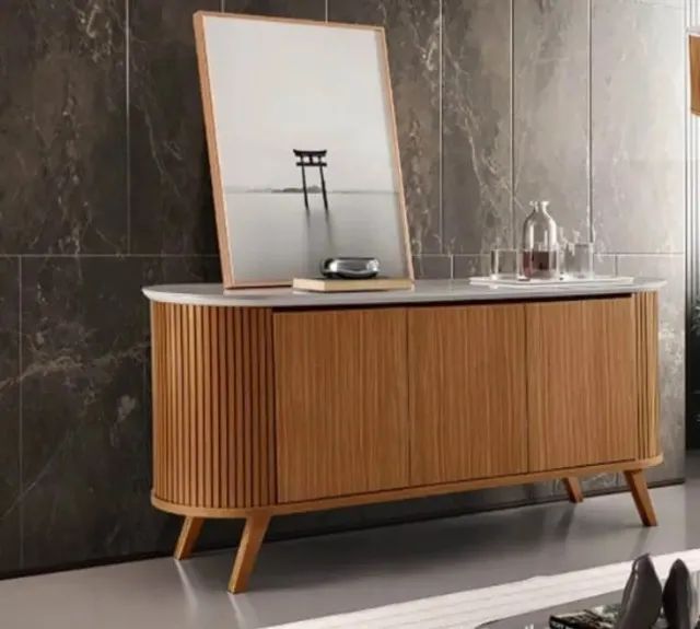 Buffet Luna 3 Portas Ripado , 1,63 cm na Pronta Entrega.