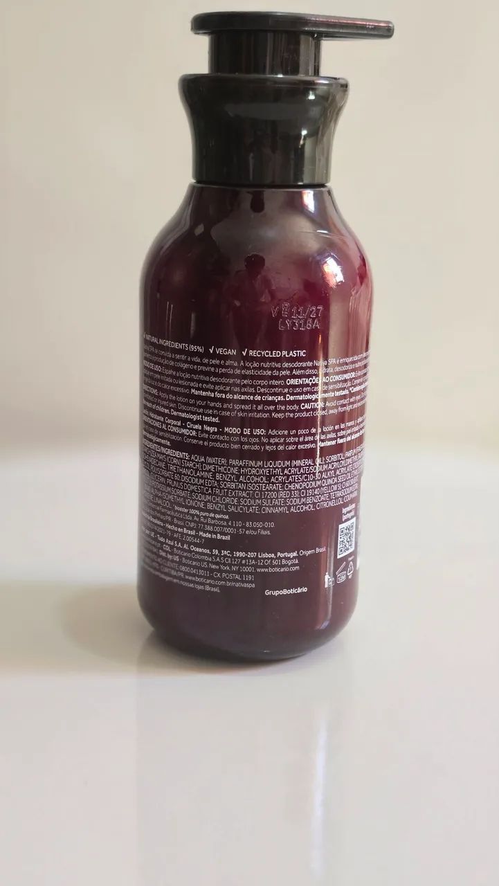 HIDRATANTE NATIVA SPA AMEIXA NEGRA- 400ml <br>40l<br><br>CORPORAL NATIVA SPA AMEIXA NEGRA<br><br>400Ml - Foto 2