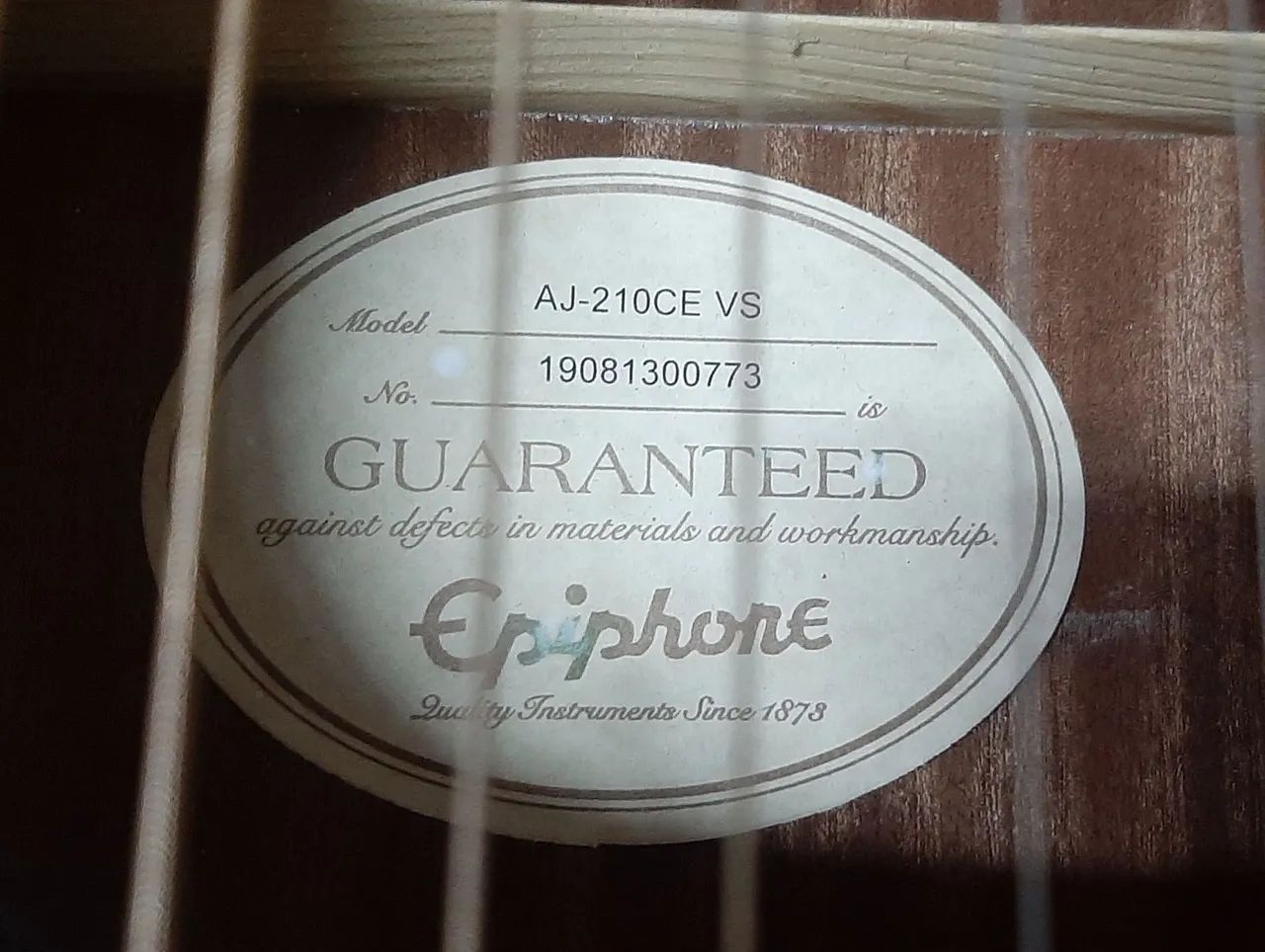 Violão Epiphone AJ-210CE Vintage Sunburst  - Foto 4