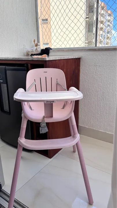 Cadeirinha de Alimentação Bebê - Rosa - Foto 2