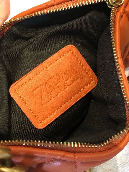 Bolsa de Ombro Zara Laranja - Foto 5