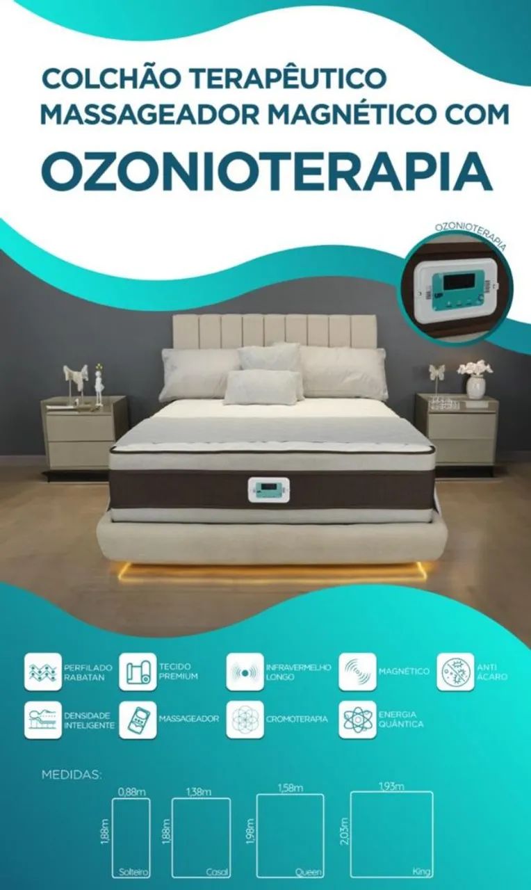 Colchão Terapêutico Massageador Magnético Diamond - Foto 3