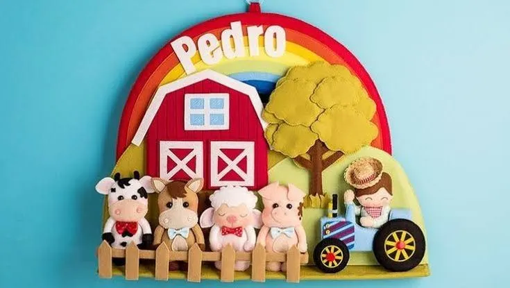 Enfeite de porta - Fazendinha