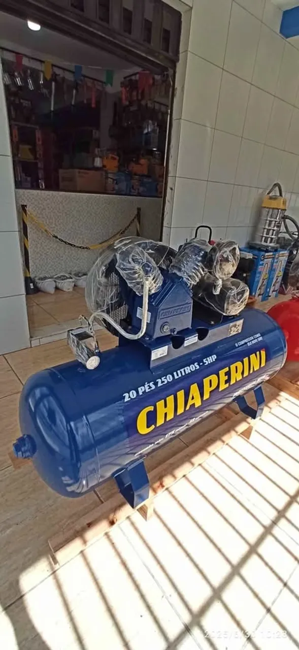 Compressor De Ar 250 Litros 175 psi Trifásico5hp Blue - Chiaperini