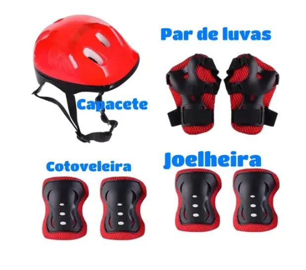 NOVO- Patins infantil (25-27)+kit proteção - Foto 2
