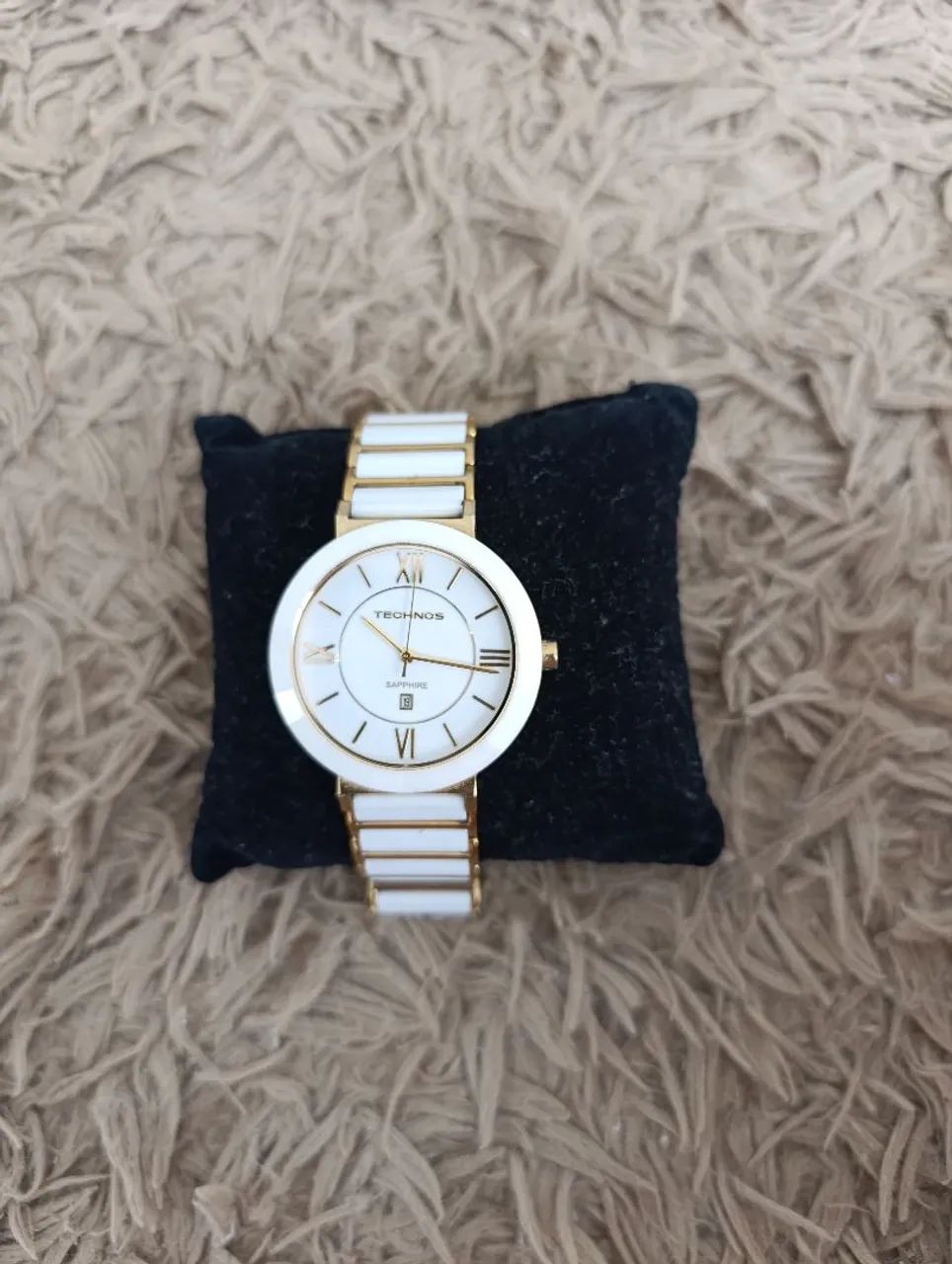 Relógio Technos Sapphire Branco e Dourado original - Foto 3