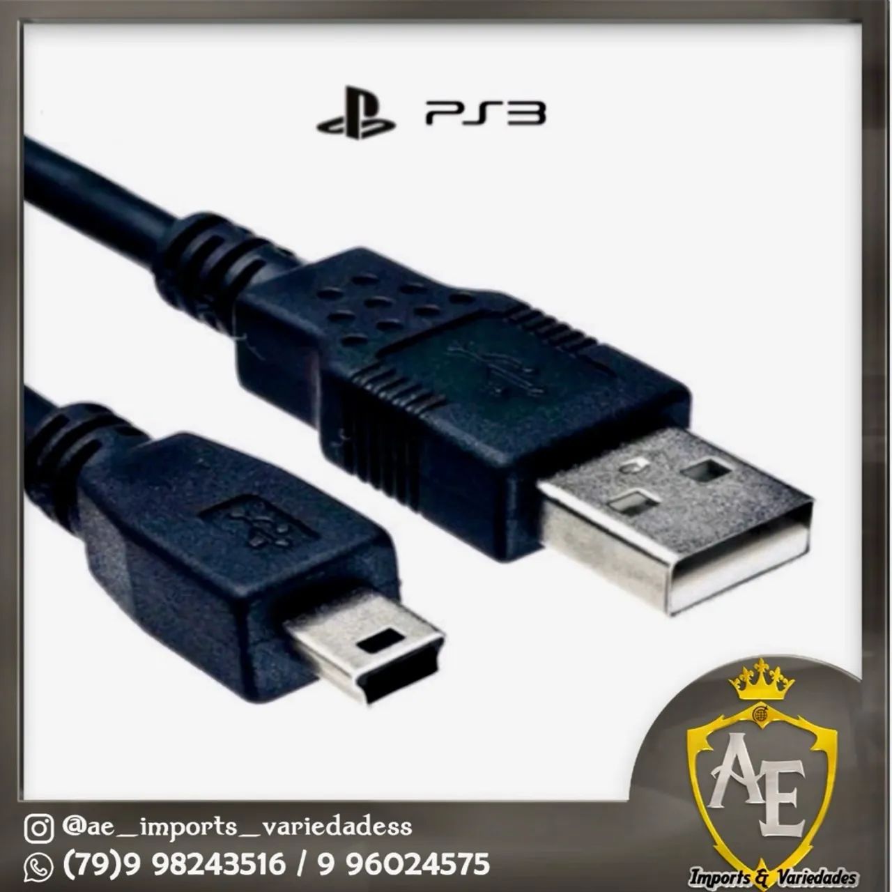 Cabo USB PS3 para Micro USB
