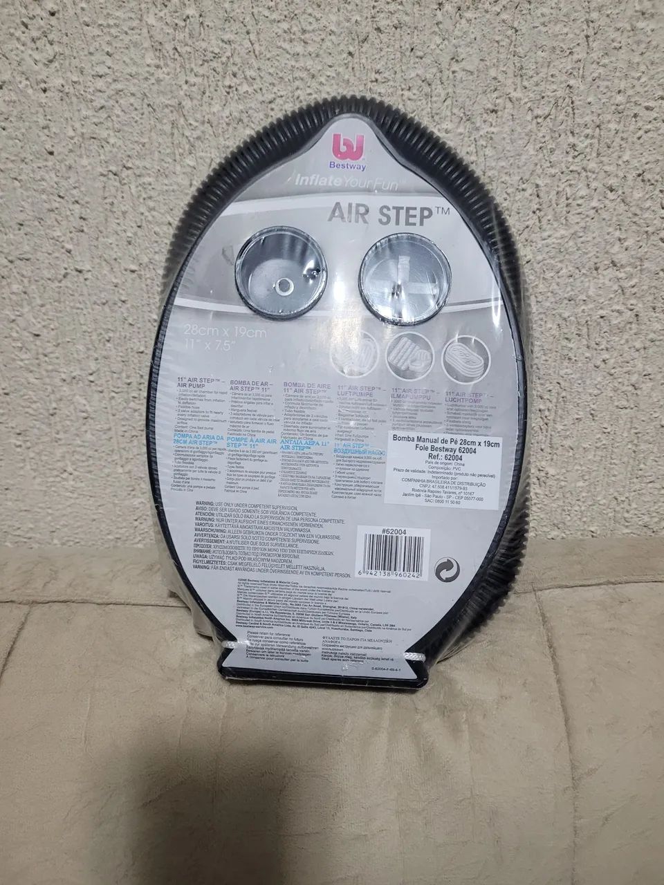 Bomba manual de pé para encher colchão, bolas - Foto 2