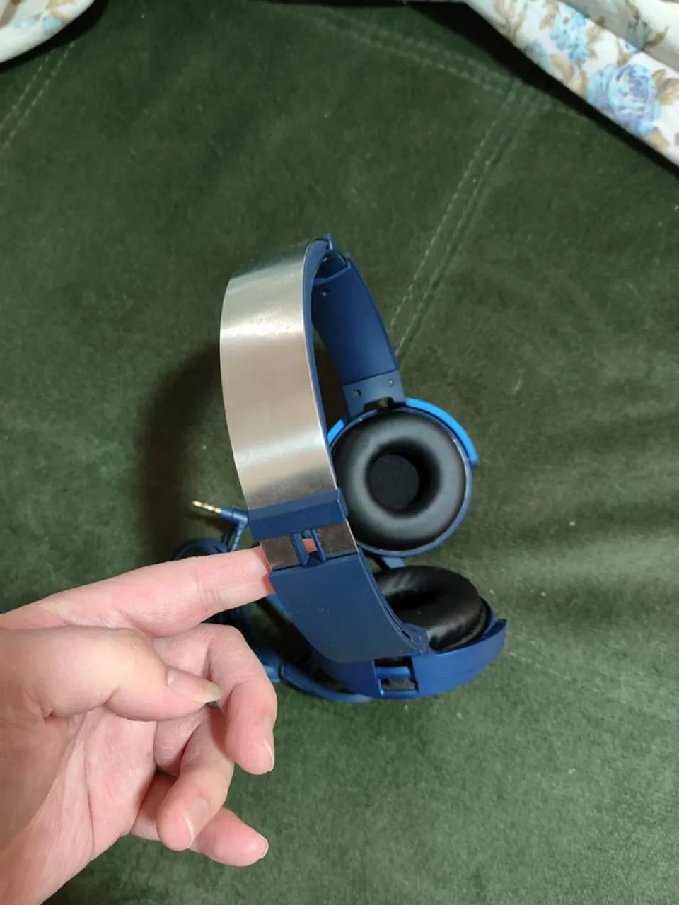 fone de ouvido sony mdr-xb550 azul - Foto 3