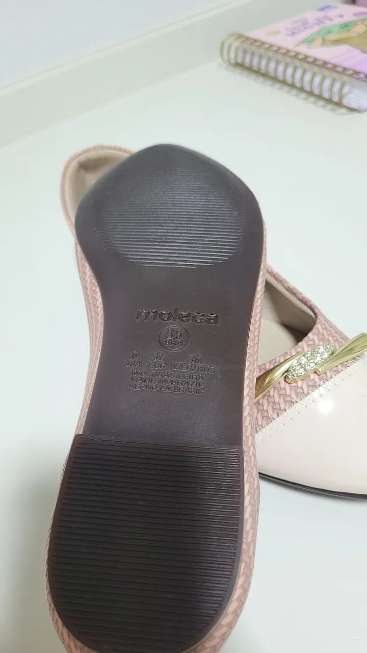 Sapatilha nude e rosa moleca - Foto 3