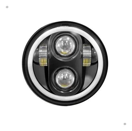 Farol Led Redondo 5,75 Polegadas Angel Eyes Drl Função Seta - Foto 2