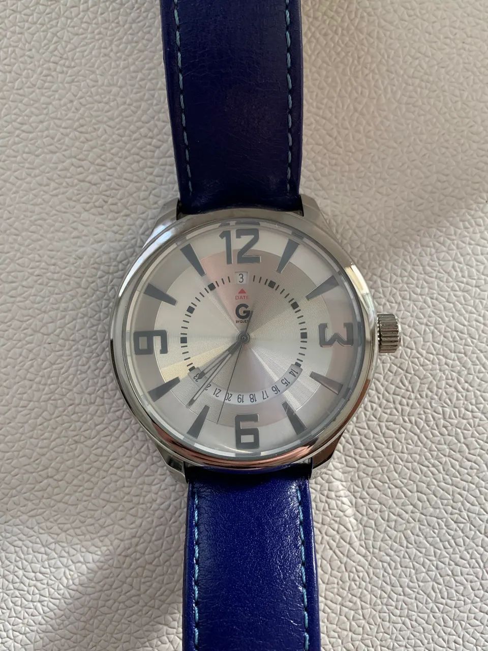 Relógio Guess Aço Inoxidável resistente à água pulseira azul  - Foto 4